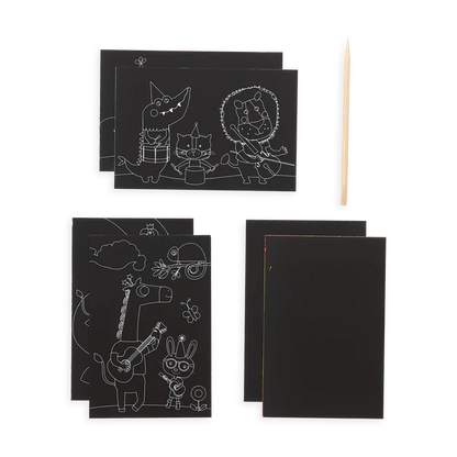 Ooly Scratch & Scribble Mini Scratch Art Kit - Safari Party