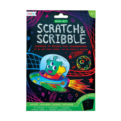 Ooly Scratch & Scribble Mini Scratch Art Kit - Wacky Universe