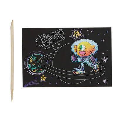 Ooly Scratch & Scribble Mini Scratch Art Kit - Wacky Universe