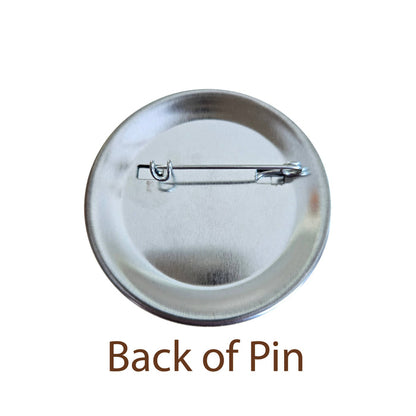 Orange Peace Sign Pinback Button