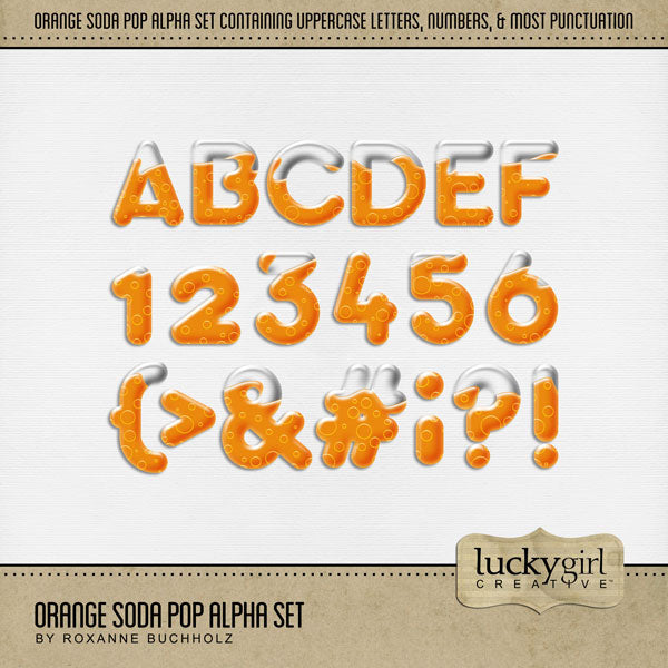 Showcase your favorite food, meals, restaurants, recipes, and cookbook favorites with these fun digital scrapbooking alphabet letters, numbers, and punctuation by Lucky Girl Creative digital art great for creating one-of-a-kind page titles. Great for backyard barbeques, diners, and family cookouts! This alpha set consists of a full set of digital art uppercase letters A-Z, numbers 0-9, and most punctuation.