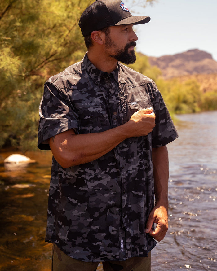Outdoorsman Performance Short Sleeve - Black Camo - Dixxon Flannel Co.