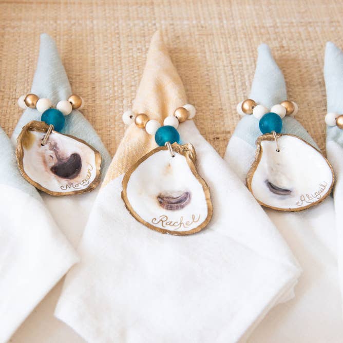 Oyster Shell Ornament or Napkin Ring
