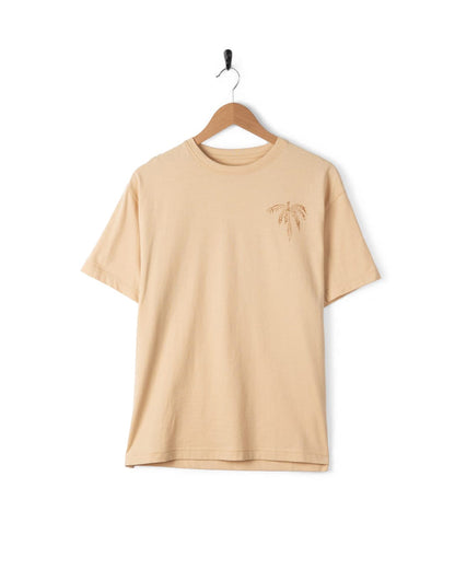 Palm View Womens Short Sleeve T-Shirt In Cream