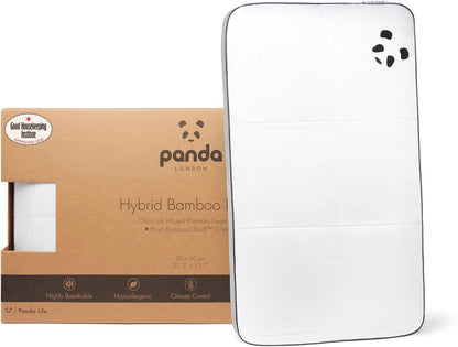 Panda Memory Foam Bamboo Pillow (Hybrid Pillow) 70 x 40 x 13cm - Hypoallergenic, Highly Breathable, Climate Control, Environmentally Friendly
