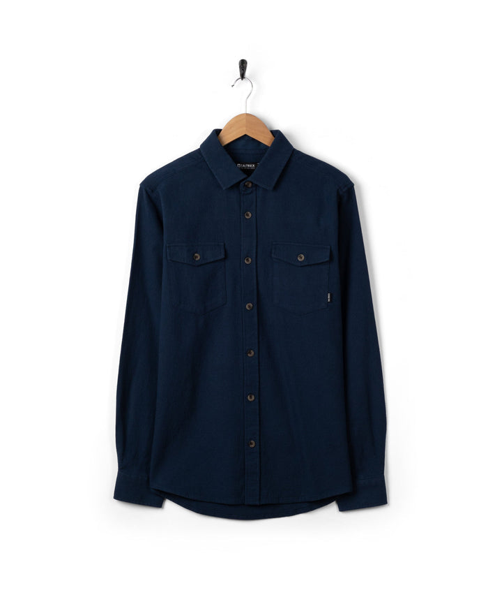 Penare 2 Mens Long Sleeve Shirt in Blue