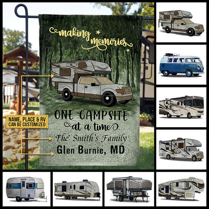 Personalized Camping Making Memories Custom RV Customized Flag