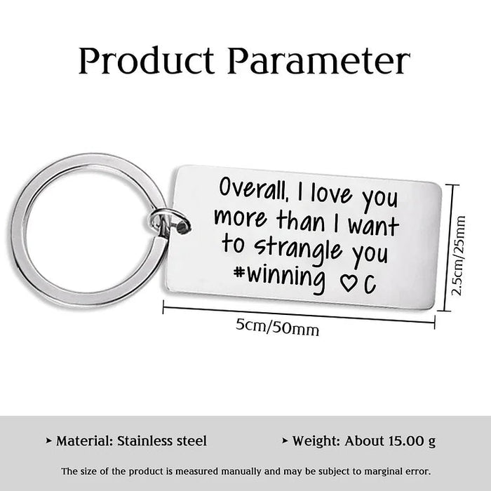 Personalized Letter Funny Keychain, Gifts for Couples