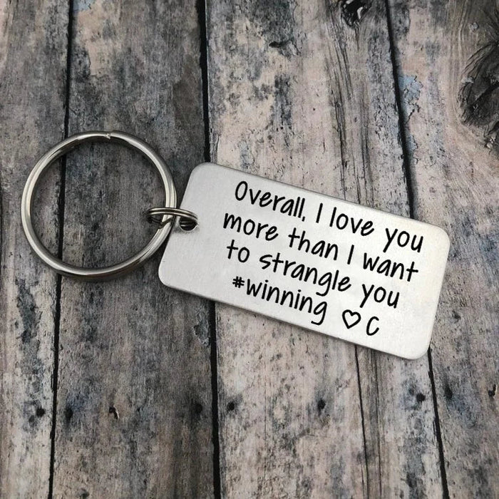 Personalized Letter Funny Keychain, Gifts for Couples