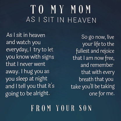 Personalized Memorial Necklace, Loss of Son Gift for Mother