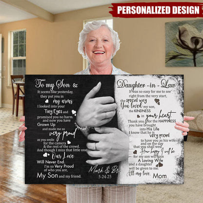 Personalized Wedding Canvas Art – Gift for Son & Daughter-in-Law
