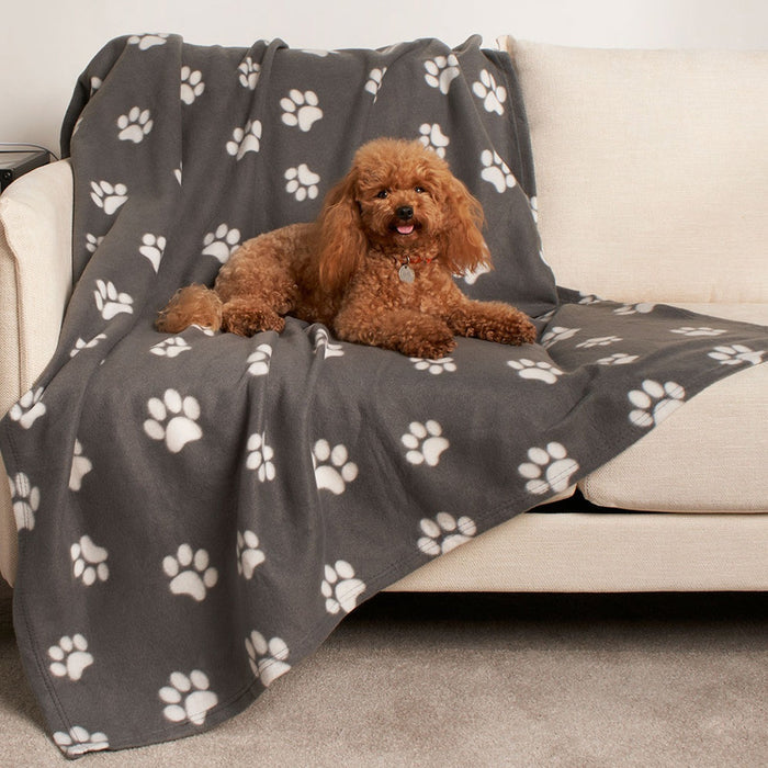 Pet Paw Print Fleece Throw 🇬🇧