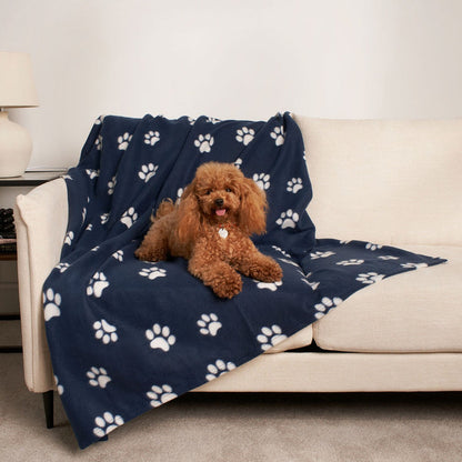 Pet Paw Print Fleece Throw 🇬🇧