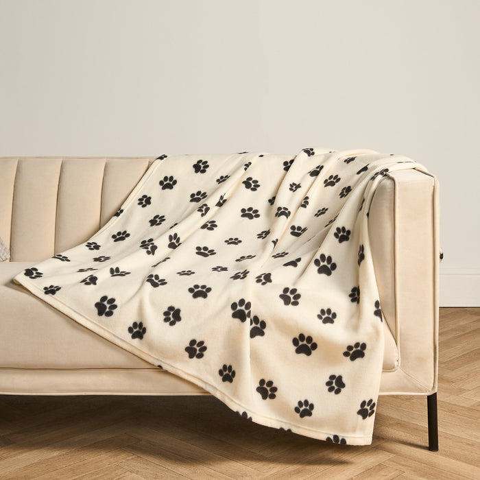 Pet Paw Print Fleece Throw 🇬🇧