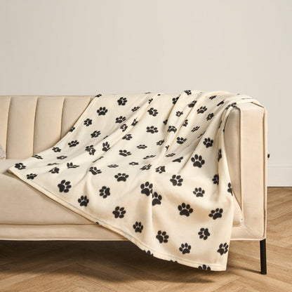 Pet Paw Print Fleece Throw 🇬🇧