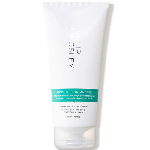 Philip Kingsley Moisture Balancing Combination Conditioner in a 200ml bottle, shown with its label and packaging.
