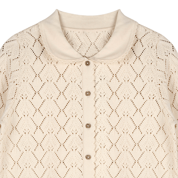 Phoebe Pointelle Knit Women's Cardigan (Organic Cotton) - Detail