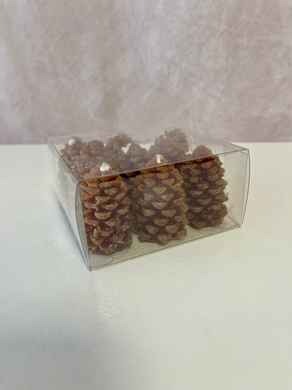 Pinecone Shaped Tealight Box of 9