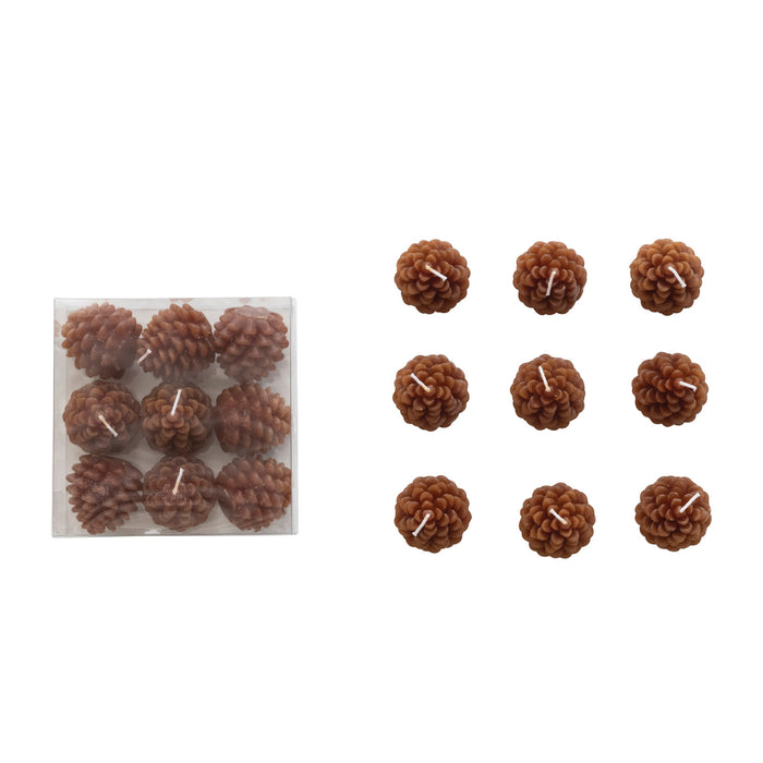 Pinecone Shaped Tealight Box of 9