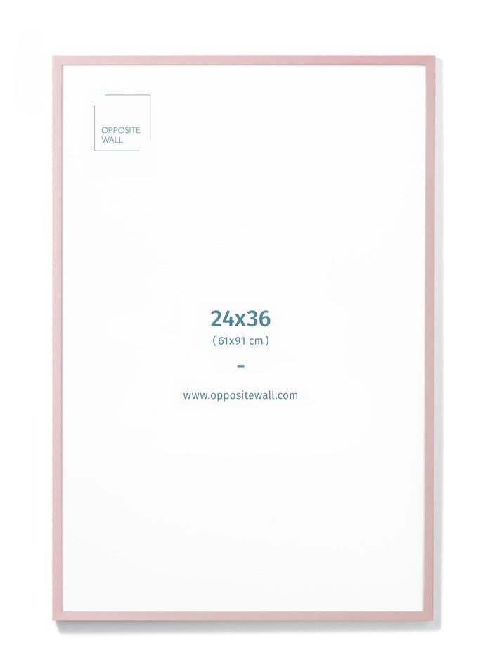 Pink Wood Frame, 24x36 in | 61x91 cm