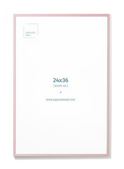 Pink Wood Frame, 24x36 in | 61x91 cm