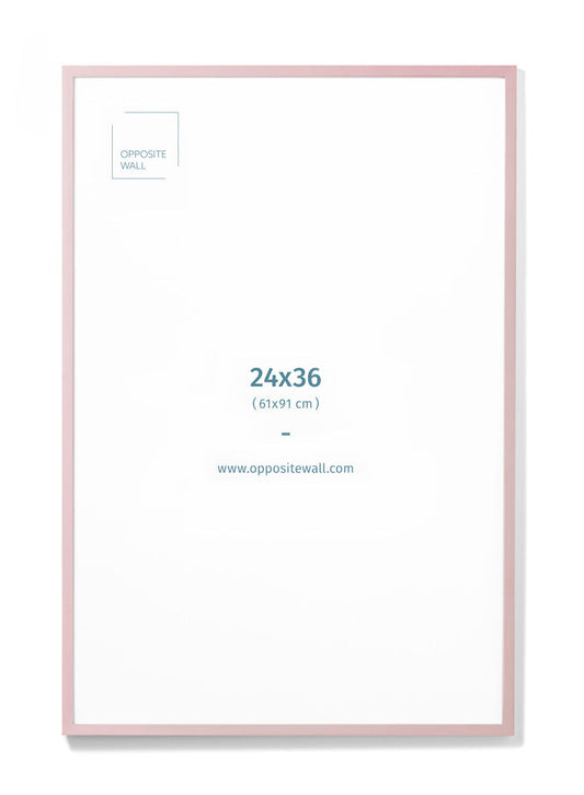 Pink Wood Frame, 24x36 in | 61x91 cm