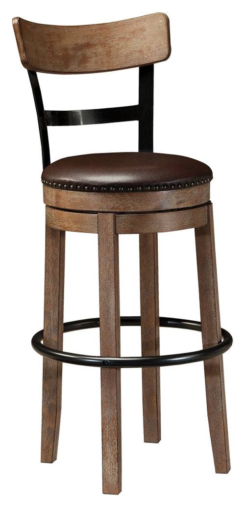 Pinnadel D542-130 Light Brown Tall UPH Swivel Barstool1CN