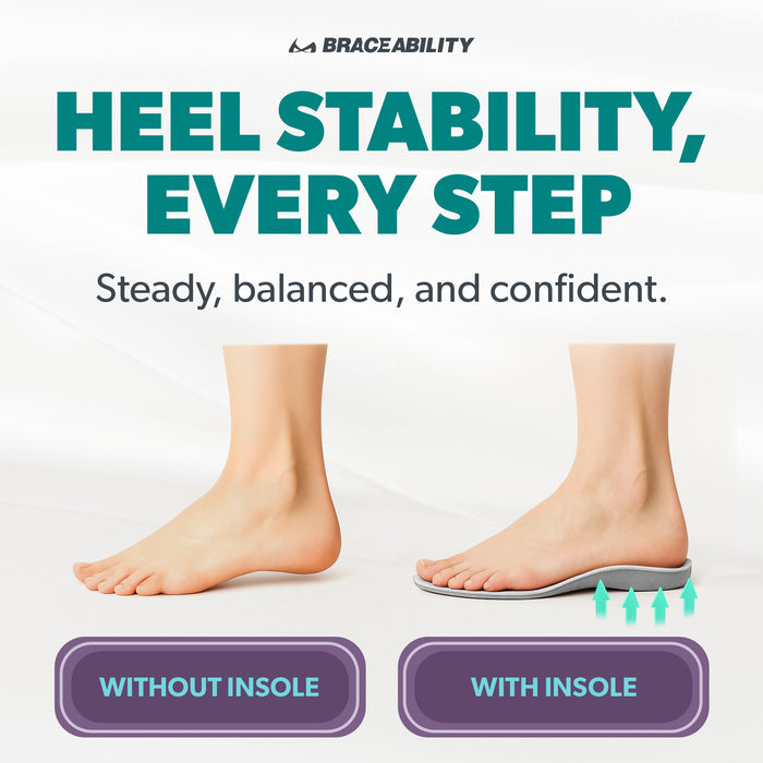 our high arch insoles provide steady, balanced stability in every step