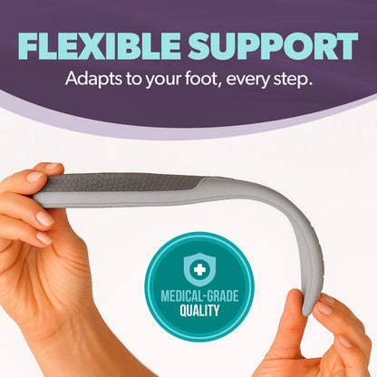 The flexible forefoot adapts to your foot with every step you take providing medical-grade suppport