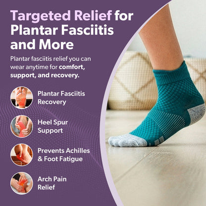 BraceAbility socks for plantar fasciitis, Achilles tendonitis, and heel spurs