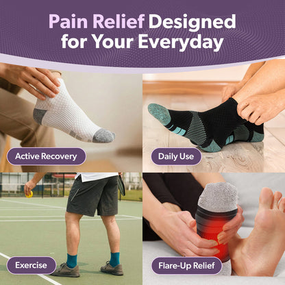 All-day and overnight plantar fasciitis support socks for women and men