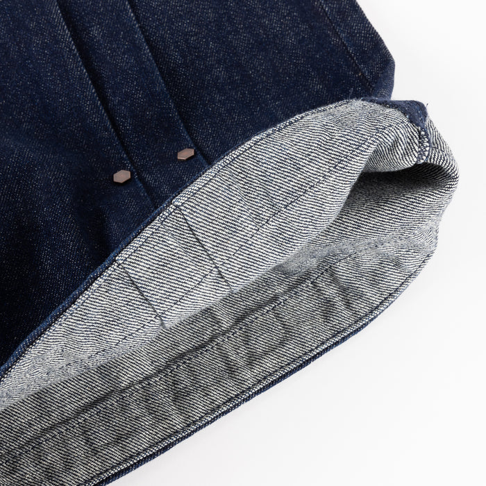 Pleated Baggy Denim Shorts