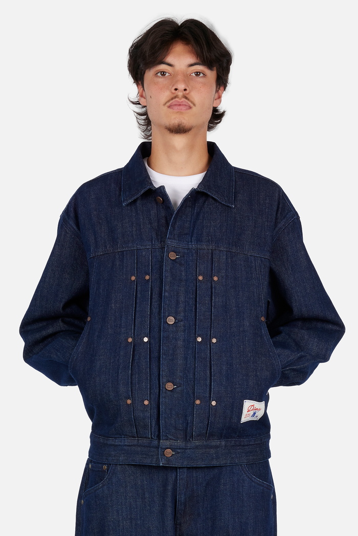 Pleated Denim Jacket