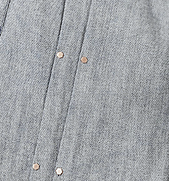 Pleated Denim Jacket