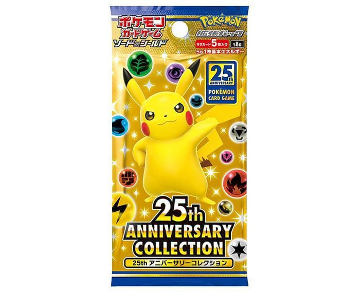 Pokemon Cards 25th Anniversary Collection Single Pack Toys and Games, Hype Sugoi Mart
