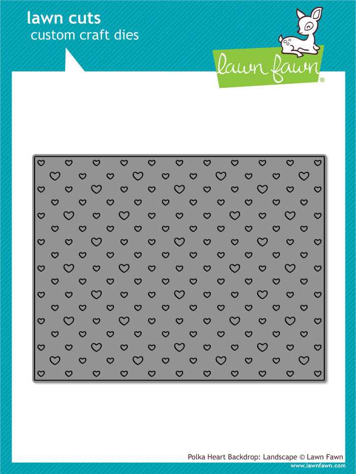 polka heart backdrop: landscape