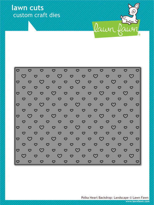 polka heart backdrop: landscape