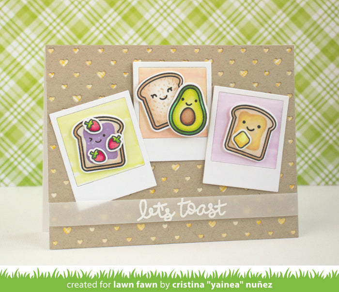 polka heart backdrop: landscape