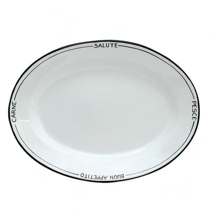 POSATA NERO: Serving Turkey/Ham Oval Platter