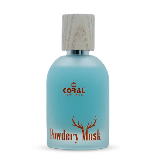 Unisex Powdery Musk Eau de Parfum bottle with a sleek design, 50ml size, by Bin Kamal Perfumes.
