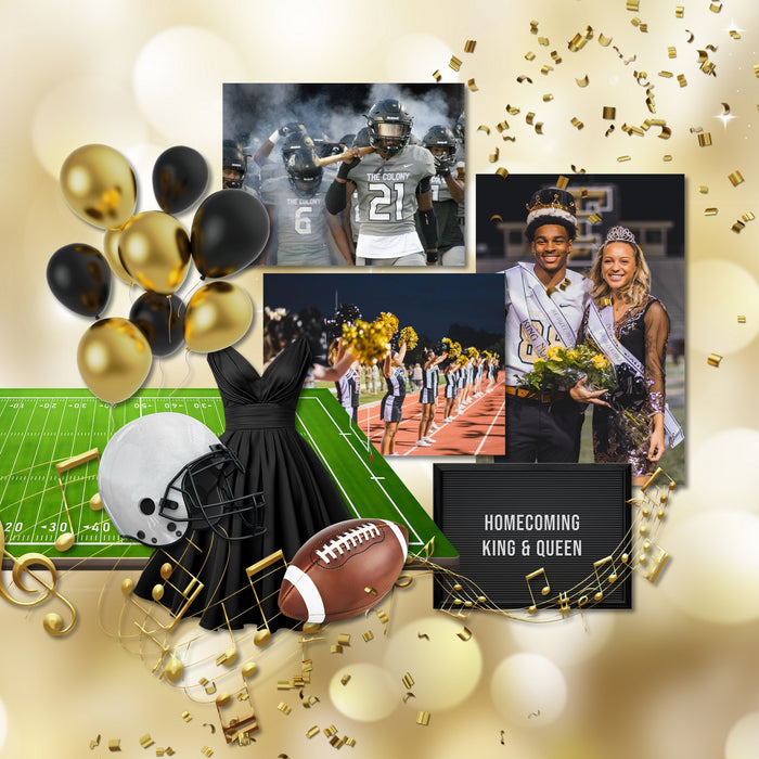 Have fun recalling the memories of your high school prom and homecoming with these digital scrapbooking gold and silver confetti scatter embellishments by Lucky Girl Creative digital art. Great for school dances, birthday parties, anniversary, wedding, and New Year's Eve celebrations, too! Scatters are created from glitter, confetti, and party streamers.