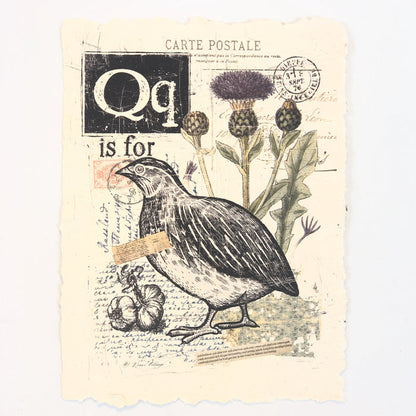 "Q" Artisan Alphabet Print