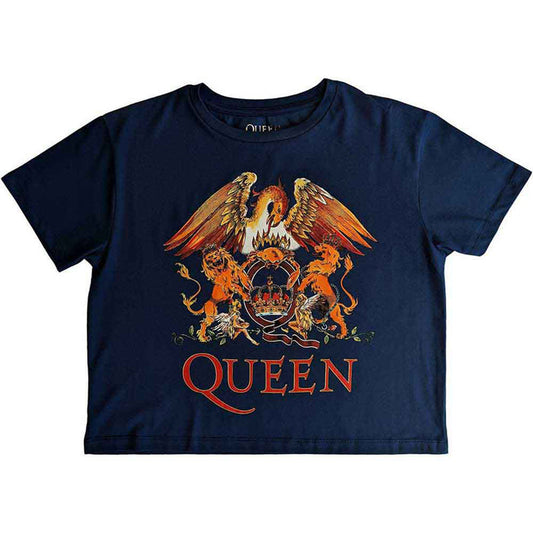 QUEEN - CLASSIC CREST - Crop Top Blue