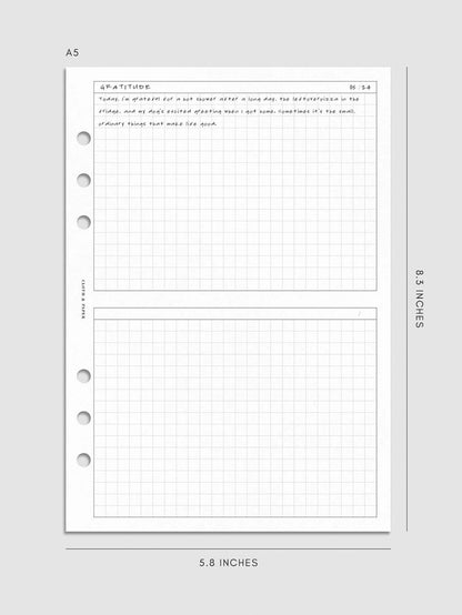 Digital mockup of insert in A5.