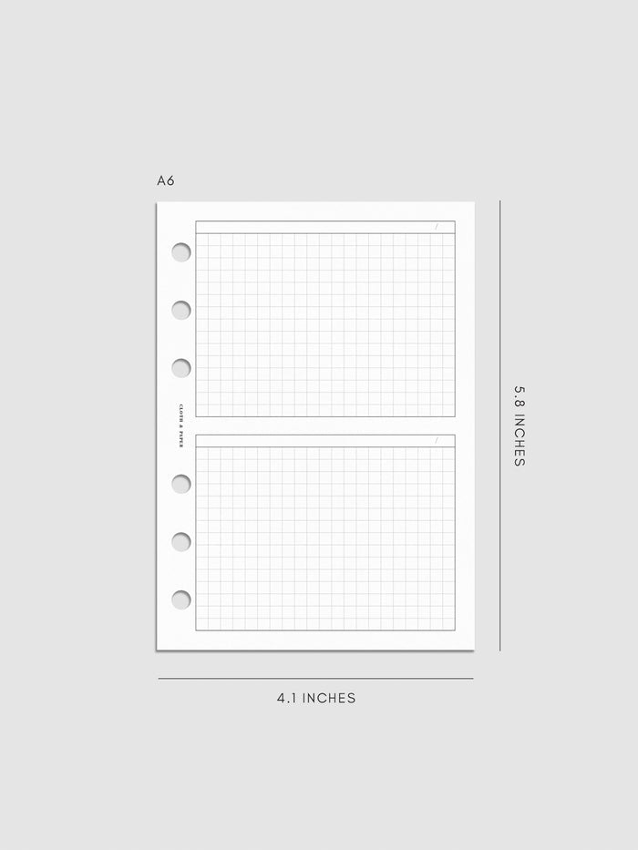 Digital mockup of inserts in A6.