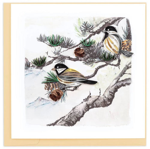 Quill Card Pine Needles & Birds