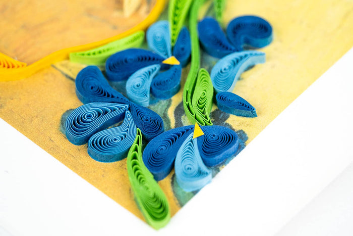 Quilling Card - Artist Series - Quilled Irises, Van Gogh Greeting Card