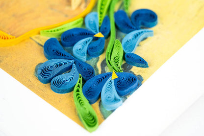 Quilling Card - Artist Series - Quilled Irises, Van Gogh Greeting Card