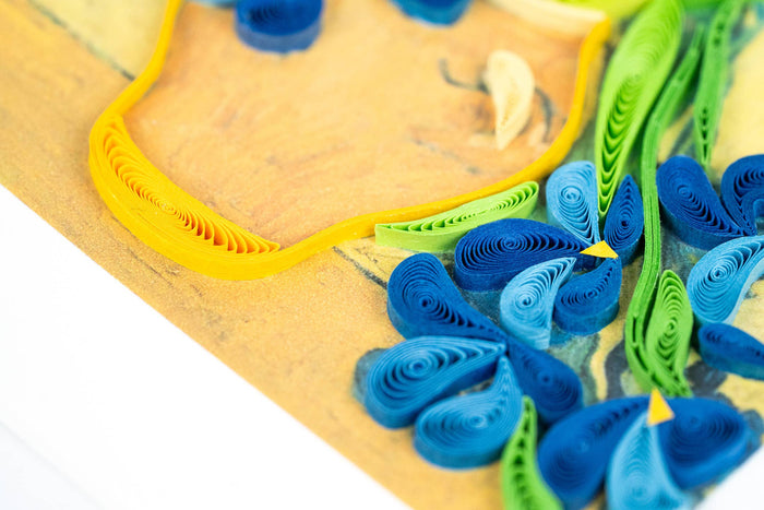 Quilling Card - Artist Series - Quilled Irises, Van Gogh Greeting Card