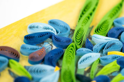 Quilling Card - Artist Series - Quilled Irises, Van Gogh Greeting Card
